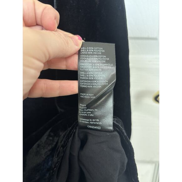 NWOT Free People Crushed Velvet Sheer Mini Dress Size 6 Whimsigoth Fairy Grunge - Picture 8 of 8